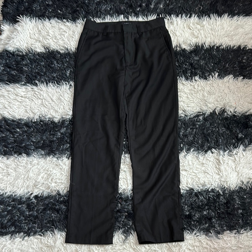 Gioberti Boy’s Solid Black Straight Leg Dress Pants, Sz 12